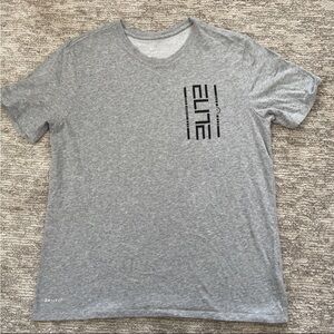 Nike Elite Shirt Mens Size XL Gray Dri Fit Basketball Athletic Cut Double Sided